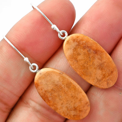 Natural Red Moss Agate Earrings E-1003 SDE82094