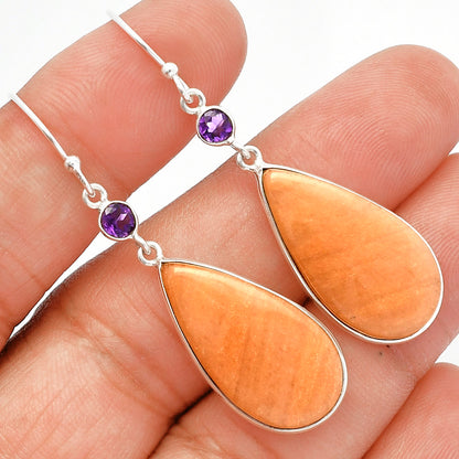 Orange Aventurine & Amethyst Earrings E-1002 SDE82424