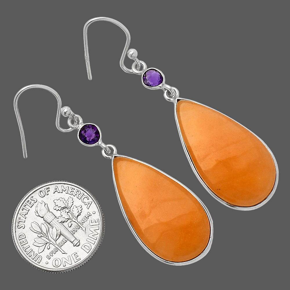 Orange Aventurine & Amethyst Earrings E-1002 SDE82424