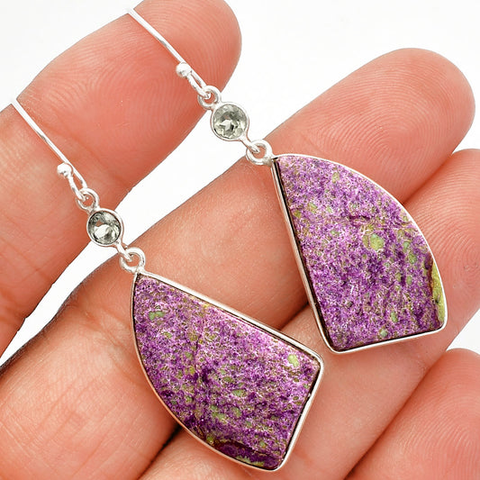 Purpurite - South Africa & Peridot Earrings E-1002 SDE82455