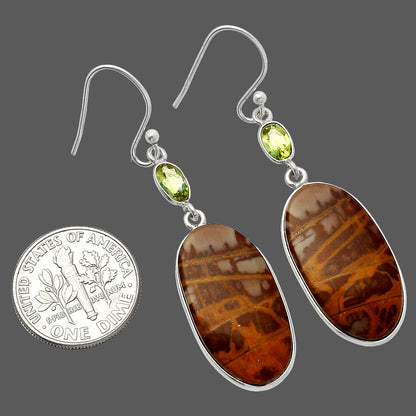 Natural Noreena Jasper & Peridot Earrings E-1002 SDE82501