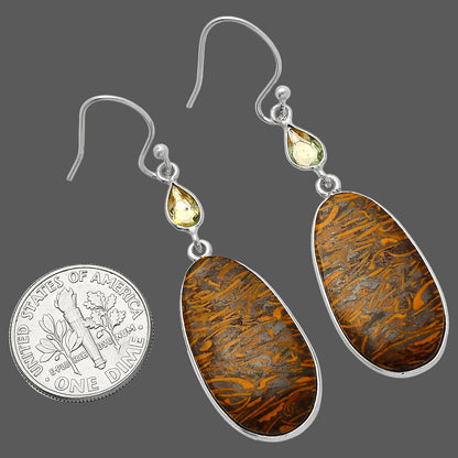 Coquina Fossil Jasper & Citrine Earrings E-1002 SDE82525