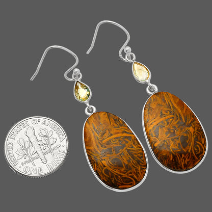 Coquina Fossil Jasper & Citrine Earrings E-1002 SDE82526