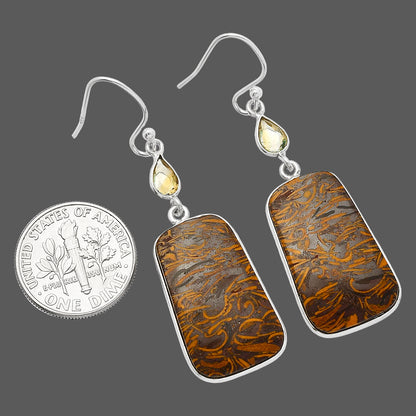 Coquina Fossil Jasper & Citrine Earrings E-1002 SDE82528