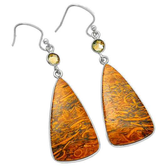 Coquina Fossil Jasper & Citrine Earrings E-1002 SDE82530