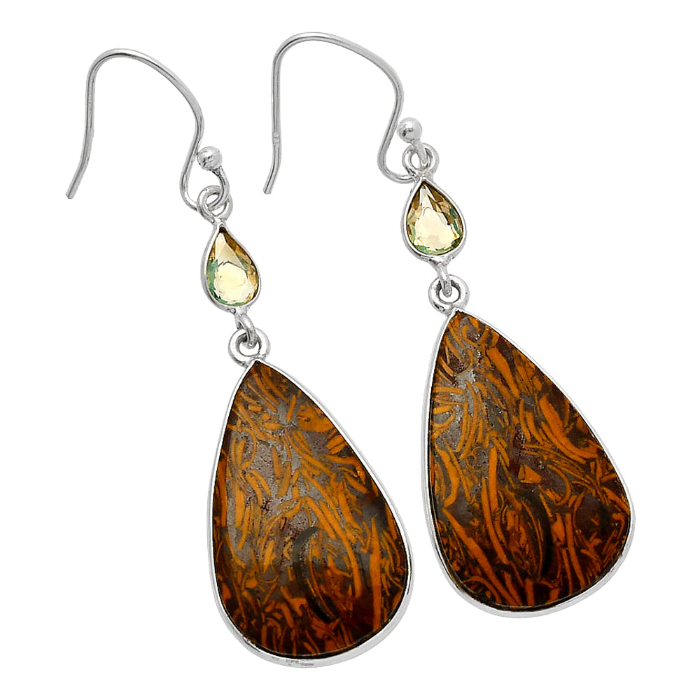 Coquina Fossil Jasper & Citrine Earrings E-1002 SDE82533