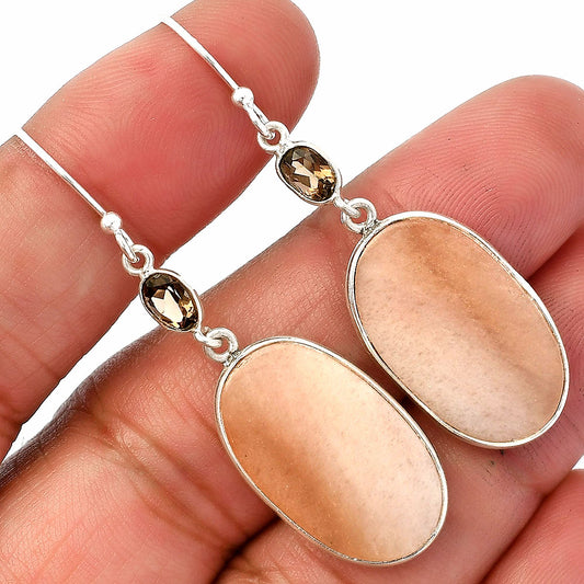 Pink Aventurine & Smoky Quartz Earrings E-1002 SDE82571