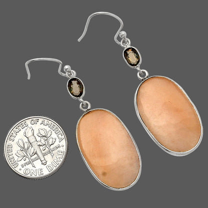 Pink Aventurine & Smoky Quartz Earrings E-1002 SDE82571