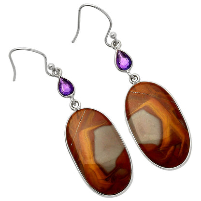 Natural Noreena Jasper & Amethyst Earrings E-1002 SDE82597