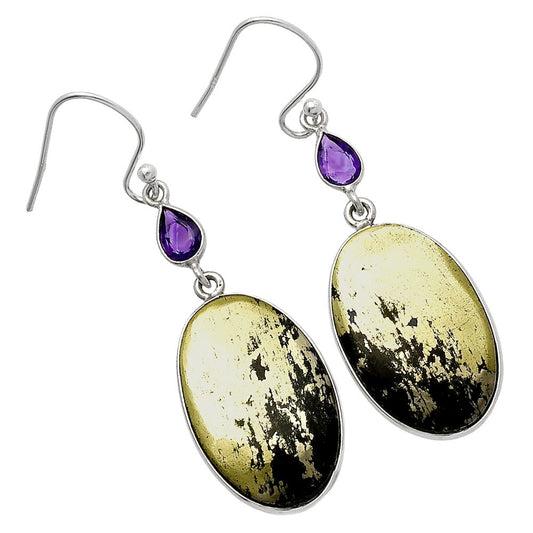 Apache Gold Healer's Gold & Amethyst Earrings E-1002 SDE82604