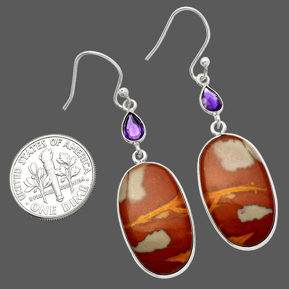 Natural Noreena Jasper & Amethyst Earrings E-1002 SDE82614