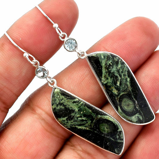 Star Galaxy Jasper & Sky Blue Topaz Earrings E-1002 SDE82699