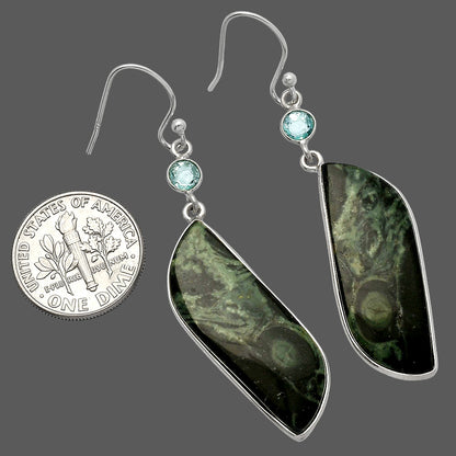 Star Galaxy Jasper & Sky Blue Topaz Earrings E-1002 SDE82699