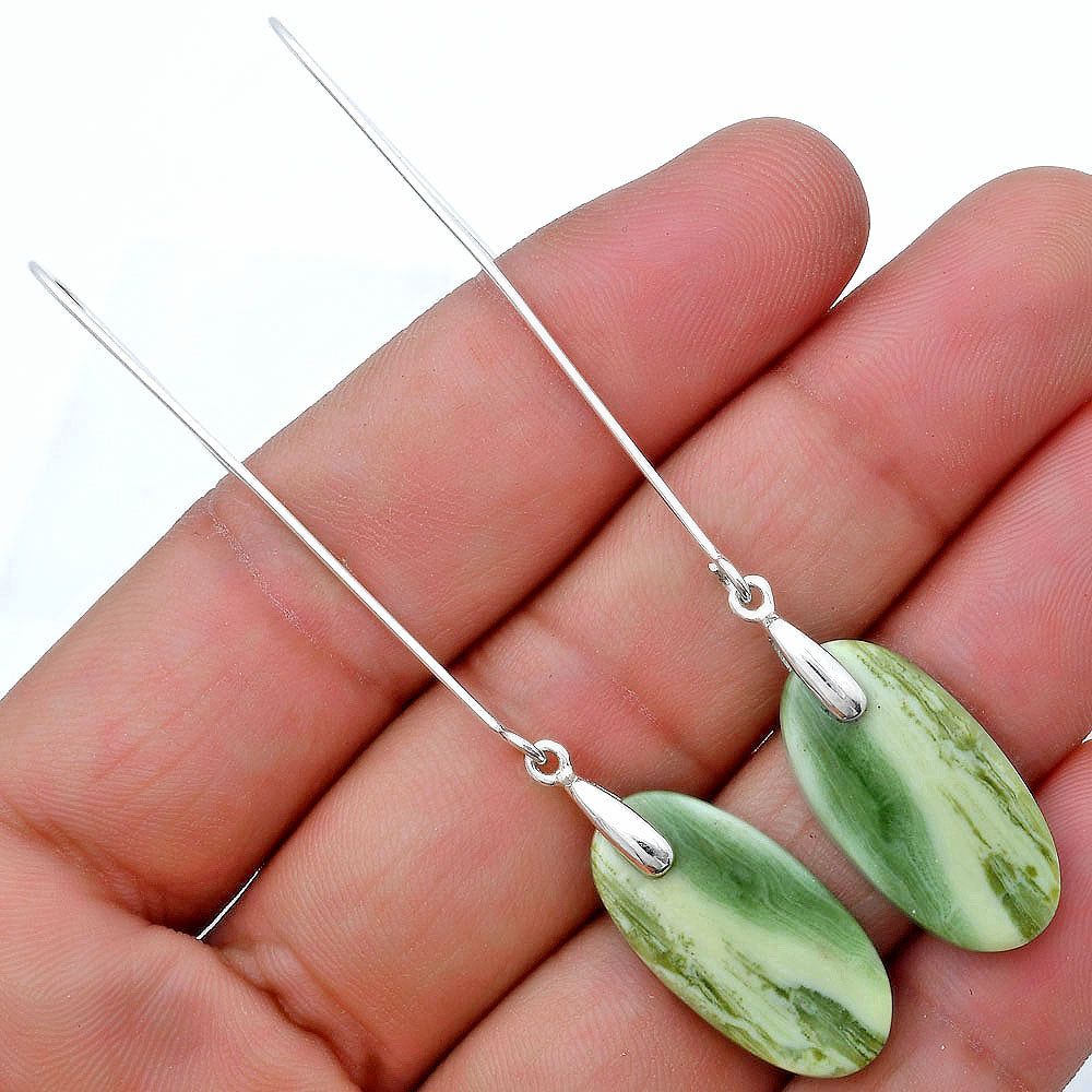 Natural Serpentine Earrings E-1089 SDE82745