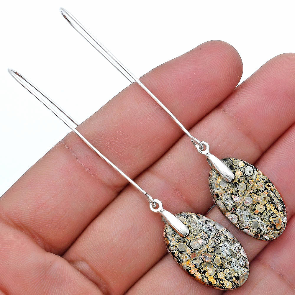 Natural Leopard Skin Jasper Earrings E-1089 SDE82781