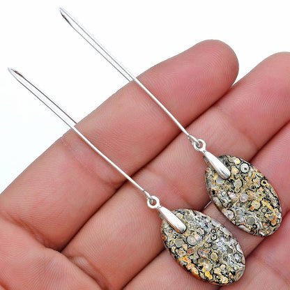 Natural Leopard Skin Jasper Earrings E-1089 SDE82781