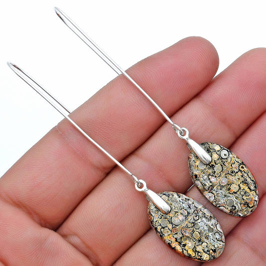 Natural Leopard Skin Jasper Earrings E-1089 SDE82781