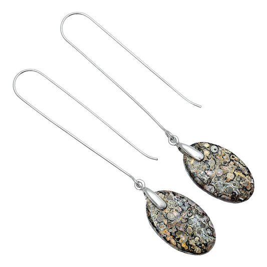 Natural Leopard Skin Jasper Earrings E-1089 SDE82781