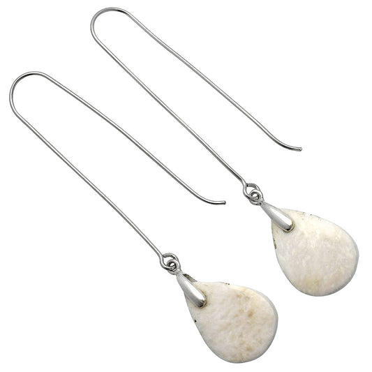 Natural White Scolecite Earrings E-1089 SDE82796
