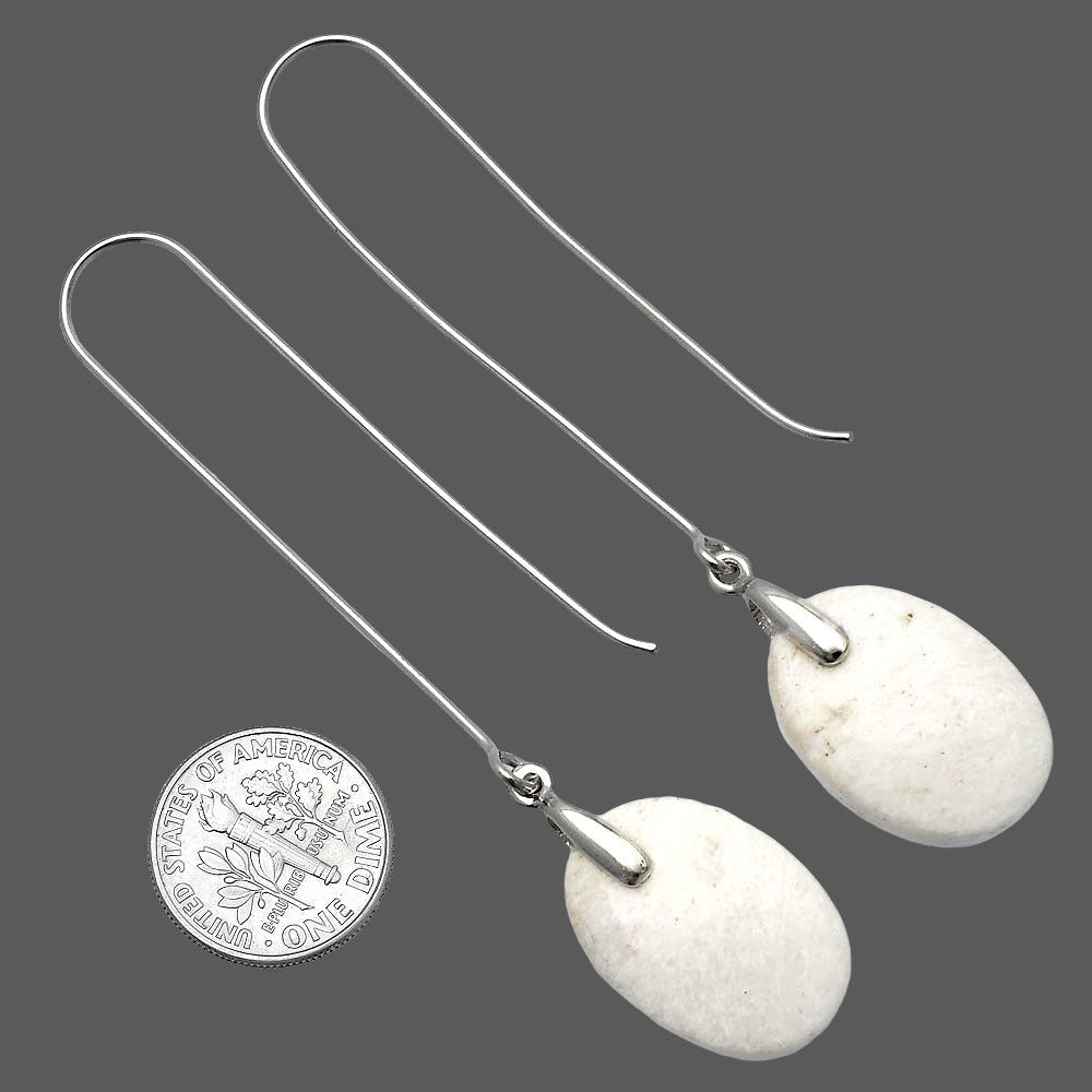 Natural White Scolecite Earrings E-1089 SDE82809
