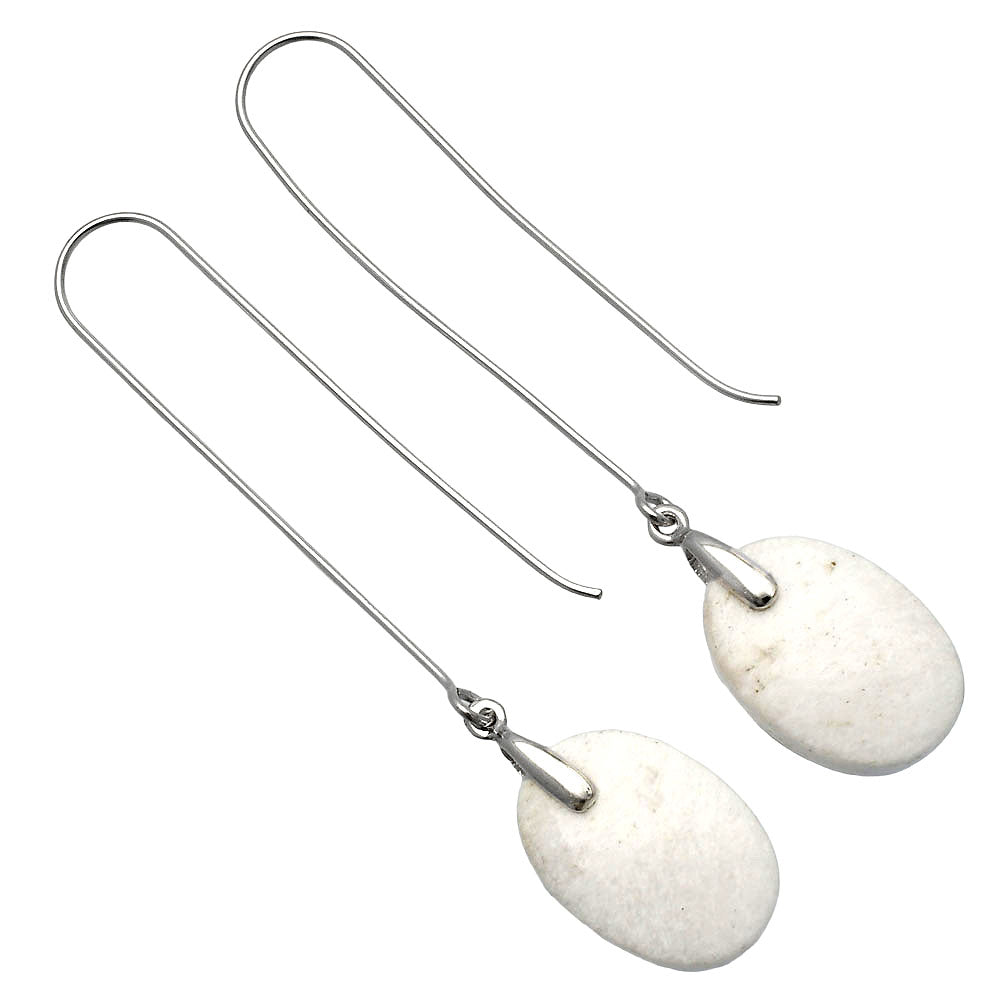 Natural White Scolecite Earrings E-1089 SDE82809