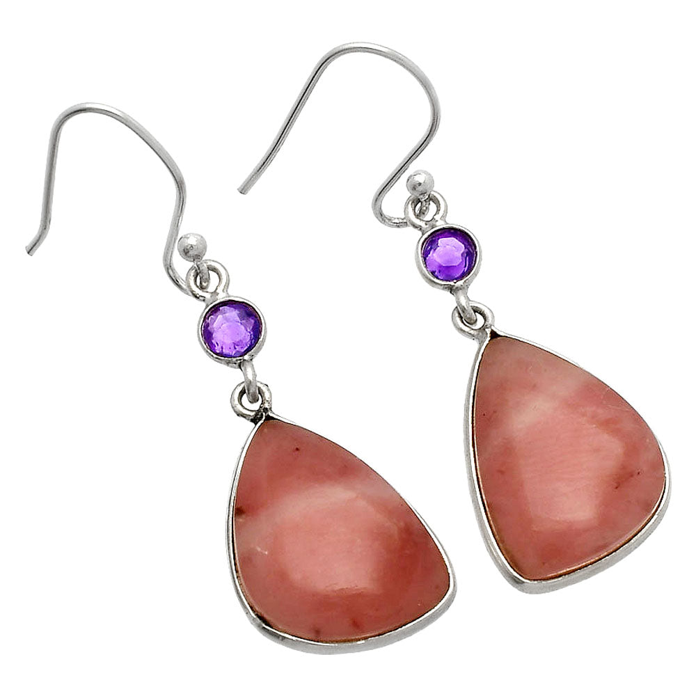 Natural Guava Quartz & Amethyst Earrings E-1002 SDE83052