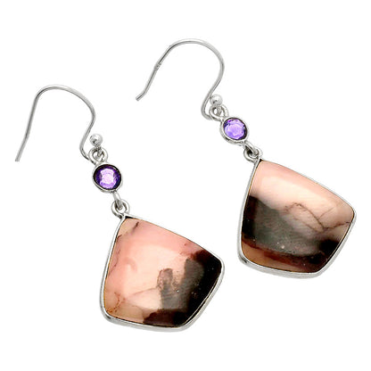 Natural Guava Quartz & Amethyst Earrings E-1002 SDE83089