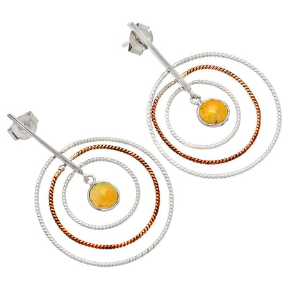 Two Tone Dangle - Ethiopian Opal Earrings E-1244 SDE83221