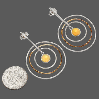 Two Tone Dangle - Ethiopian Opal Earrings E-1244 SDE83222