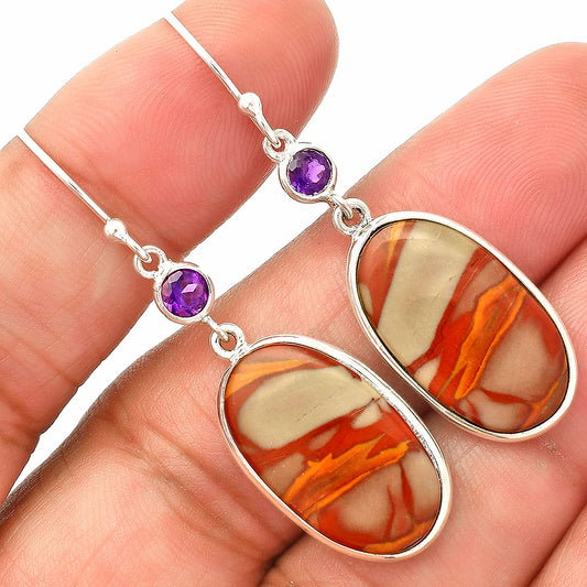 Natural Noreena Jasper & Amethyst Earrings E-1002 SDE83304