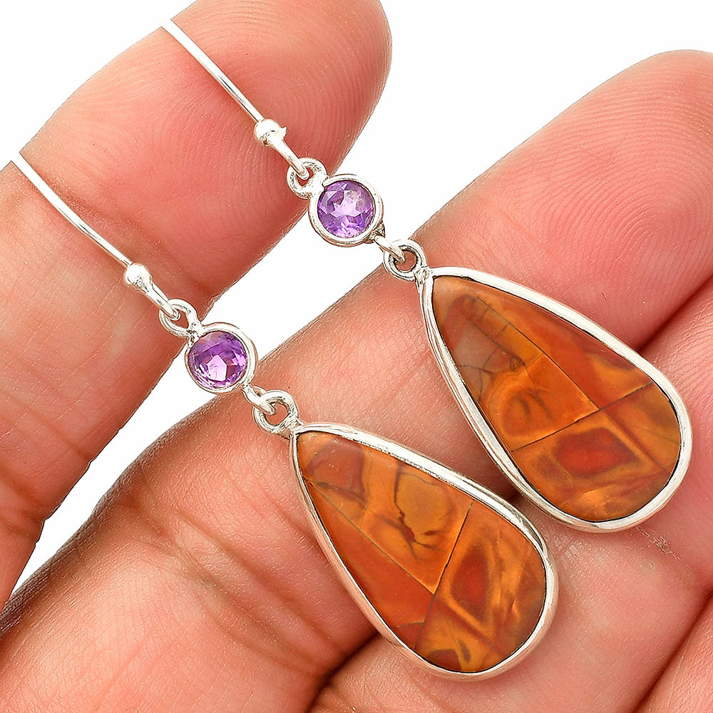 Natural Noreena Jasper & Amethyst Earrings E-1002 SDE83309