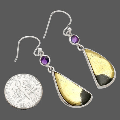 Natural Porcelain Jasper & Amethyst Earrings E-1002 SDE83335