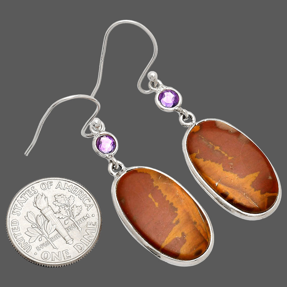 Natural Noreena Jasper & Amethyst Earrings E-1002 SDE83355