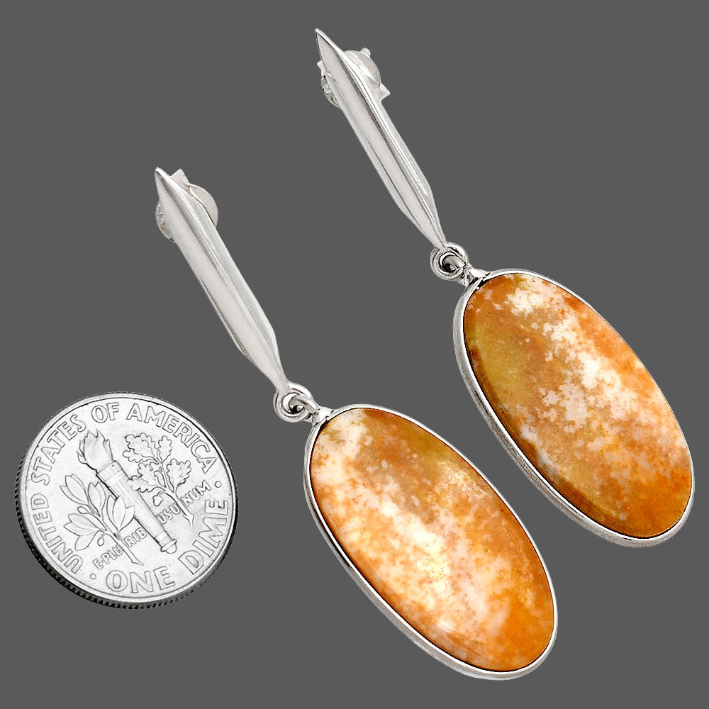 Natural Red Moss Agate Earrings E-1078 SDE83401