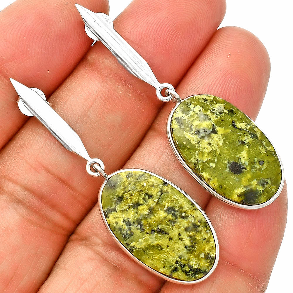 Natural Serpentine Earrings E-1078 SDE83417