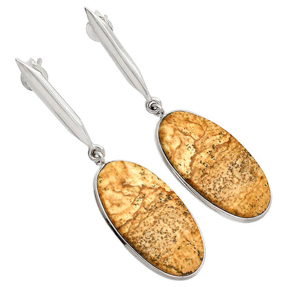 Natural Picture Jasper Earrings E-1078 SDE83421