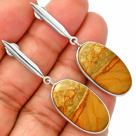 Natural Picture Jasper Earrings E-1078 SDE83422