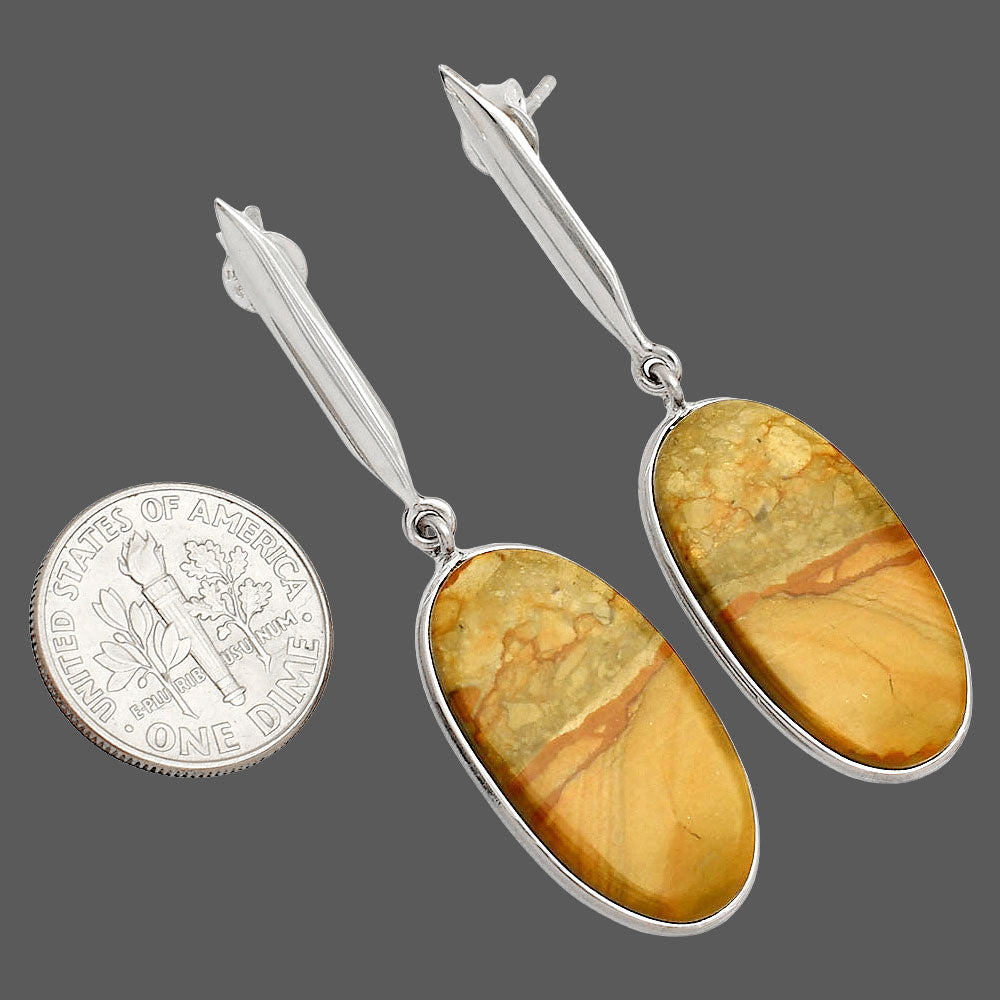 Natural Picture Jasper Earrings E-1078 SDE83422