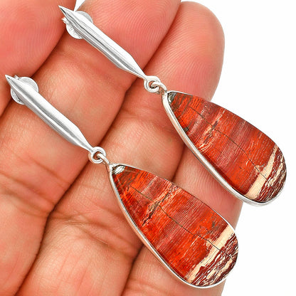 Natural Snake Skin Jasper Earrings E-1078 SDE83423