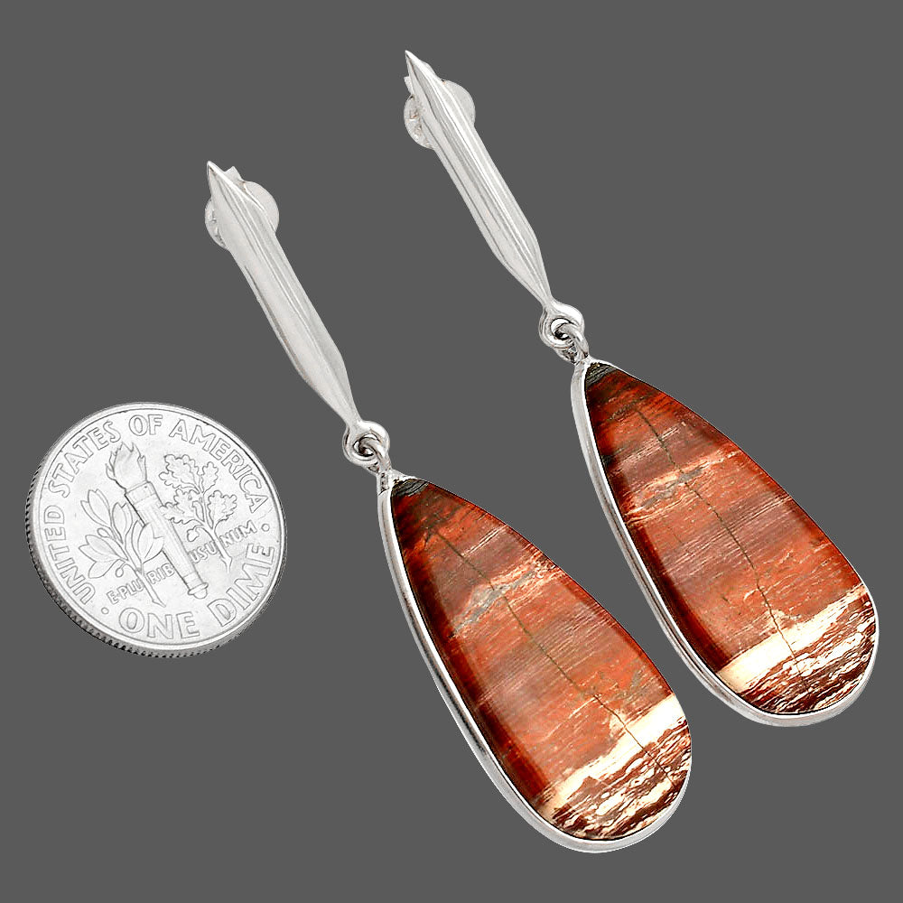 Natural Snake Skin Jasper Earrings E-1078 SDE83423