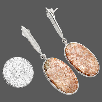 Natural Red Moss Agate Earrings E-1078 SDE83426