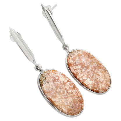 Natural Red Moss Agate Earrings E-1078 SDE83426