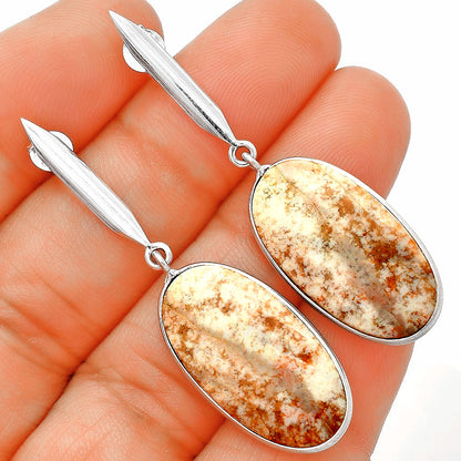 Natural Red Moss Agate Earrings E-1078 SDE83450