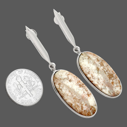Natural Red Moss Agate Earrings E-1078 SDE83450