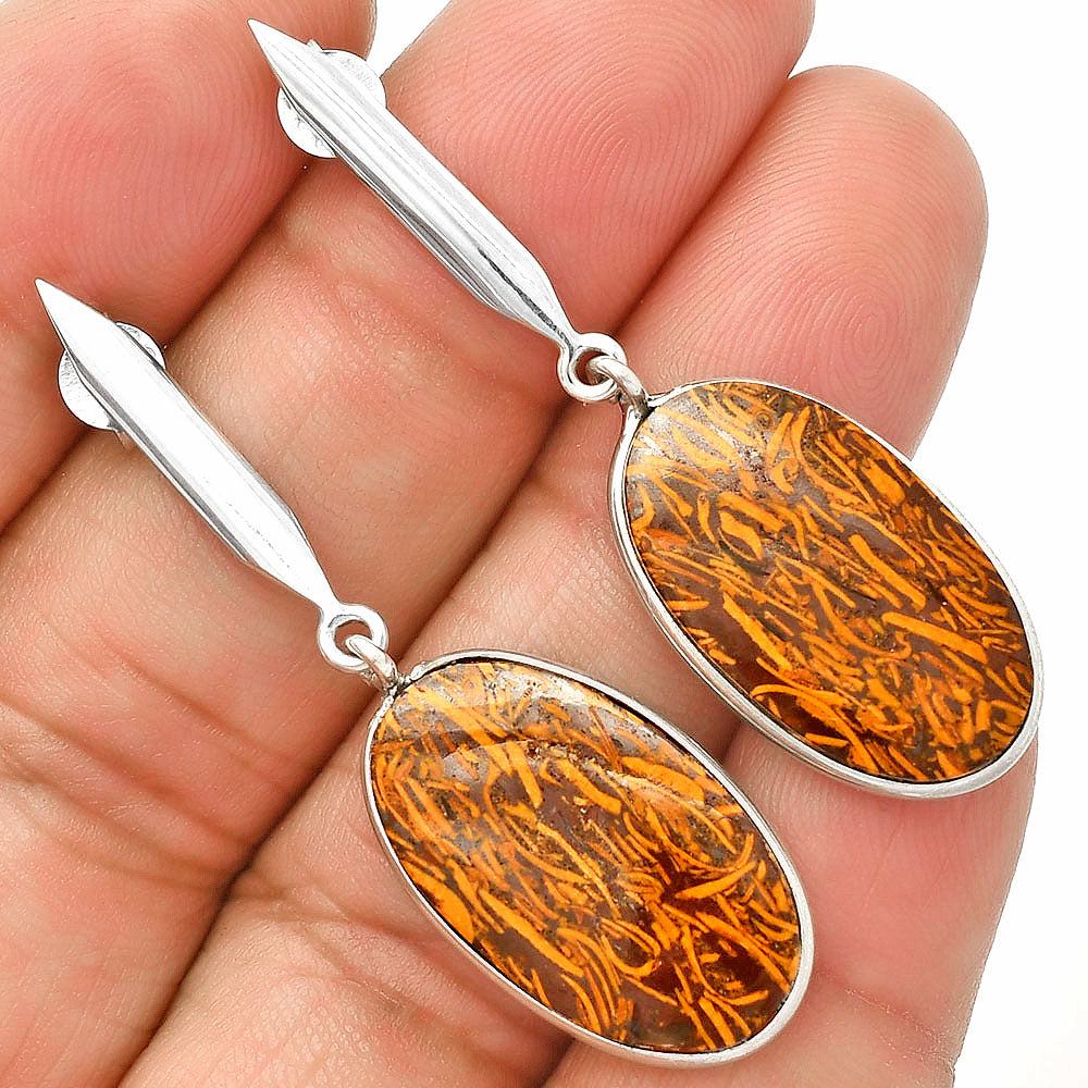 Coquina Fossil Jasper - India Earrings E-1078 SDE83451