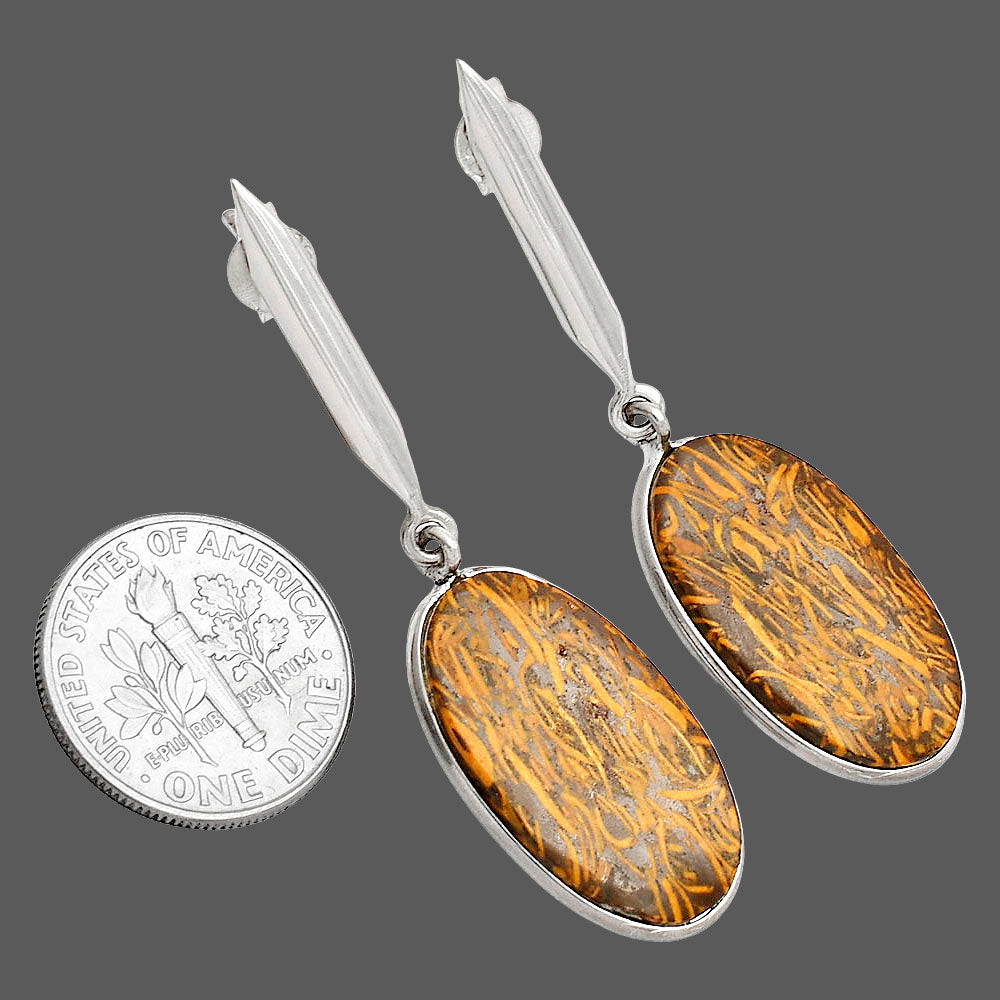 Coquina Fossil Jasper - India Earrings E-1078 SDE83451