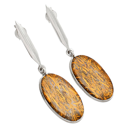 Coquina Fossil Jasper - India Earrings E-1078 SDE83451