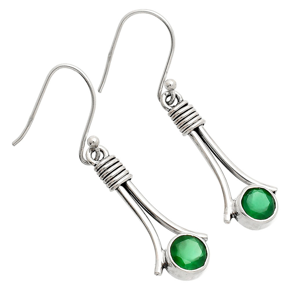 Natural Green Onyx Earrings E-1046 SDE83578