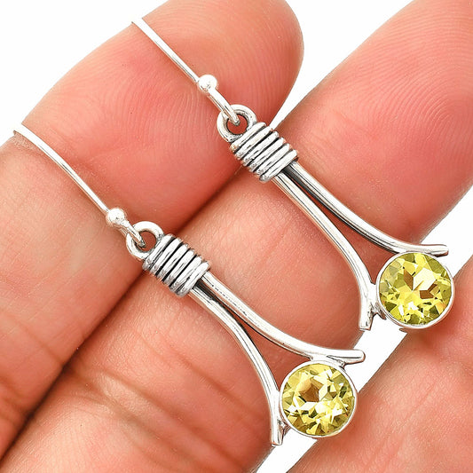 Natural Lemon Quartz Earrings E-1046 SDE83580