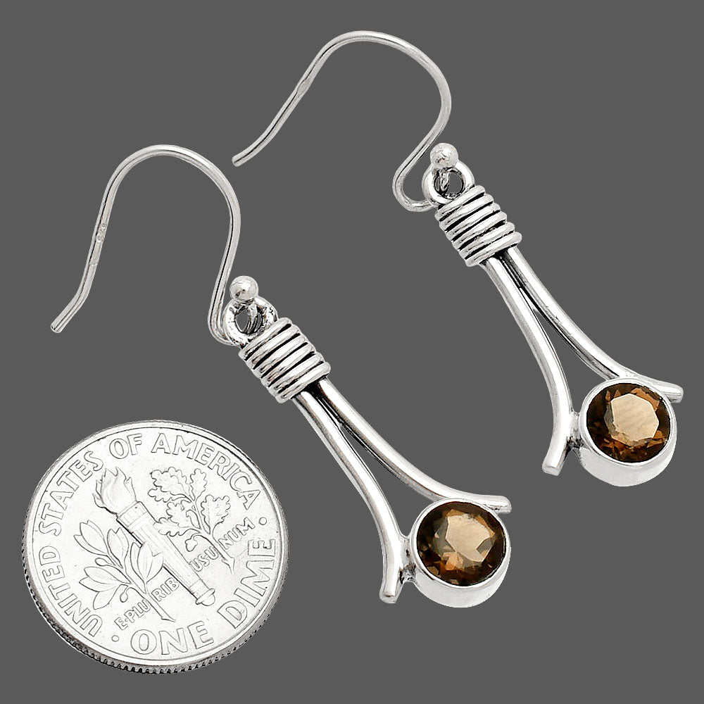 Natural Smoky Quartz - Brazil Earrings E-1046 SDE83582